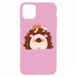 Чехол для iPhone 11 Hedgehog with mushrooms - PrintSalon
