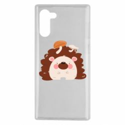 Чехол для Samsung Note 10 Hedgehog with mushrooms - PrintSalon