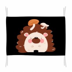 Флаг Hedgehog with mushrooms - PrintSalon