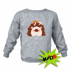 Детский свитшот Hedgehog with mushrooms - PrintSalon