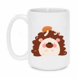 Чашка 420ml Hedgehog with mushrooms - PrintSalon