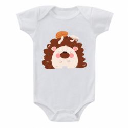 Детский бодик Hedgehog with mushrooms - PrintSalon