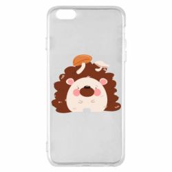 Чехол для iPhone 6 Plus/6S Plus Hedgehog with mushrooms - PrintSalon