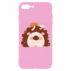 Чехол для iPhone 7 Plus Hedgehog with mushrooms - PrintSalon