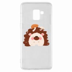 Чехол для Samsung A8+ 2018 Hedgehog with mushrooms - PrintSalon
