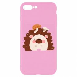 Чехол для iPhone 8 Plus Hedgehog with mushrooms - PrintSalon
