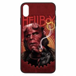 Чехол для iPhone Xs Max Hellboy and cigarette - PrintSalon