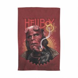 Полотенце с принтом Hellboy and cigarette - PrintSalon