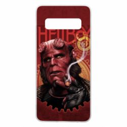 Чехол для Samsung S10 Hellboy and cigarette - PrintSalon