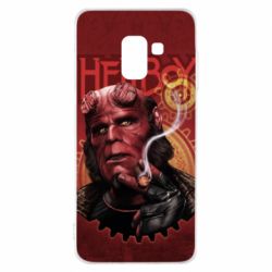 Чехол для Samsung A8 2018 Hellboy and cigarette - PrintSalon