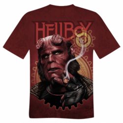 Мужская футболка 3D Hellboy and cigarette - PrintSalon