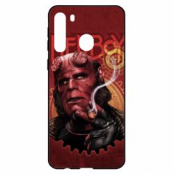 Чехол для Samsung A21 Hellboy and cigarette - PrintSalon