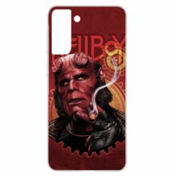 Чехол для Samsung S21+ Hellboy and cigarette - PrintSalon