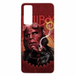 Чехол для Huawei P Smart 2021 Hellboy and cigarette - PrintSalon