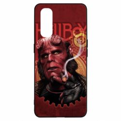 Чехол для Oppo Find X2 Hellboy and cigarette - PrintSalon