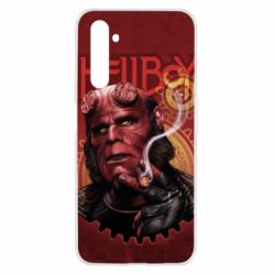 Чехол для Realme 6 Hellboy and cigarette - PrintSalon