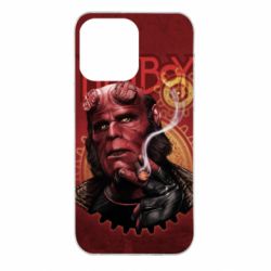 Чехол для iPhone 14 Pro Max Hellboy and cigarette - PrintSalon