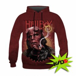 Дитяче 3D худі Hellboy and cigarette