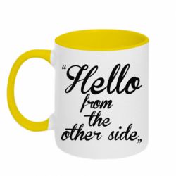 Чашка двокольорова Hello from the other side