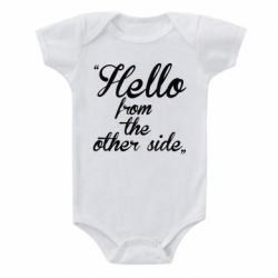 Детский бодик Hello from the other side - PrintSalon