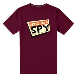 Мужская футболка премиум Hello i'm a spy - PrintSalon