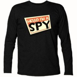Футболка с длинным рукавом Hello i'm a spy - PrintSalon