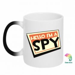 Чашка-хамелеон Hello i'm a spy - PrintSalon
