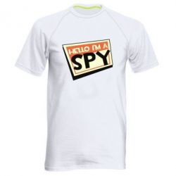 Мужская футболка для спорта Hello i'm a spy - PrintSalon