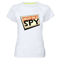 Женская футболка для спорта Hello i'm a spy - PrintSalon