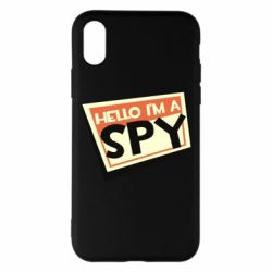 Чехол для iPhone X/Xs Hello i'm a spy - PrintSalon