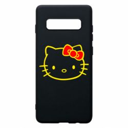 Чехол для Samsung S10+ Hello Kitty logo - PrintSalon