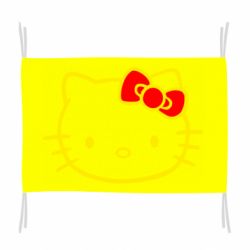 Флаг Hello Kitty logo