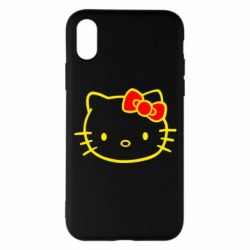 Чехол для iPhone X/Xs Hello Kitty logo