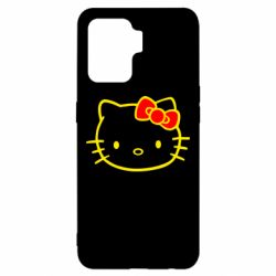 Чехол для Oppo Reno 5 Lite Hello Kitty logo - PrintSalon
