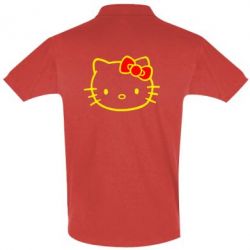 Мужское поло Hello Kitty logo - PrintSalon