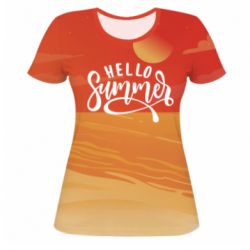 Женская футболка 3D Hello summer and the beach - PrintSalon