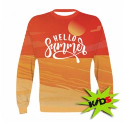 Детский 3D свитшот Hello summer and the beach - PrintSalon