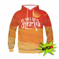 Детское 3D худи Hello summer and the beach - PrintSalon