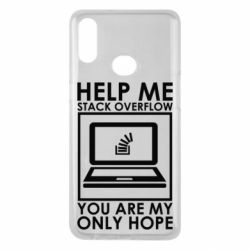 Чехол для Samsung A10s Help me stack overflow you are my only hope - PrintSalon