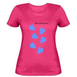 Жіноча футболка Here comes Linux - PrintSalon