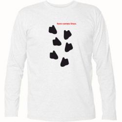 Футболка з довгим рукавом Here comes Linux - PrintSalon