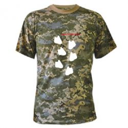 Камуфляжна футболка Here comes Linux - PrintSalon