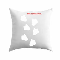 Подушка Here comes Linux