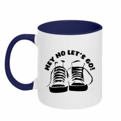 Чашка двокольорова Hey ho let's go