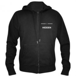 Мужское худи на молнии Hidden - PrintSalon