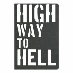 Блокнот з принтом High way to hell - PrintSalon