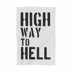 Рушник з принтом High way to hell-PrintSalon Рушник з принтом High way to hell