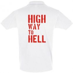 Мужское поло High way to hell - PrintSalon