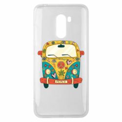 Чехол для Xiaomi Pocophone F1 Hippie bus - PrintSalon