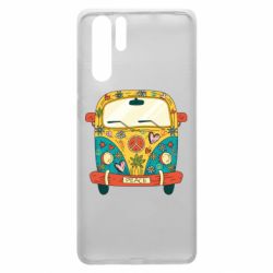 Чехол для Huawei P30 Pro Hippie bus - PrintSalon
